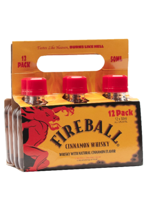FIREBALL CINNAMON WHISKY 12 PACK CARRIER